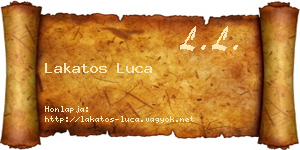 Lakatos Luca névjegykártya
